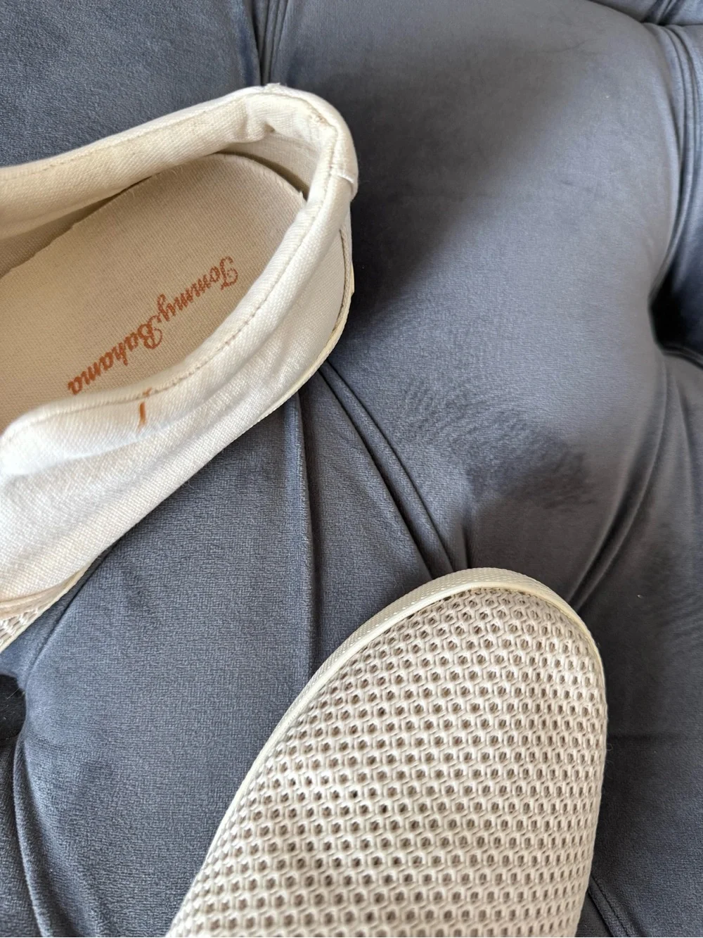 Tommy Bahama Men’s Mesh Slip-On Sneakers Cream Beige Casual Shoes Size 9.5